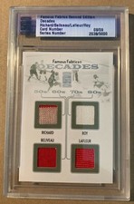 2010 Famous Fabrics Decades Richard / Beliveau / Lafleur / Roy JERSEY 08/09