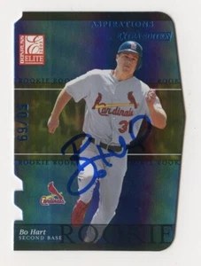 2003 Donruss Elite Extra Edition Aspirations Blue Die-Cut /69 Bo Hart Rookie RC - Picture 1 of 2