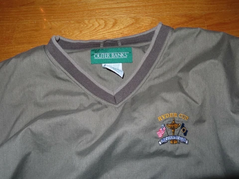 1999 RYDER CUP Country Club Embroidered (2X) V-Neck Pull Over Jacket TIGER WOODS Cover