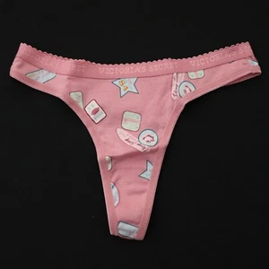 NEW Victoria's Secret VTG 100% Cotton Signature Low Rise Thong Panties SMALL - Picture 1 of 7