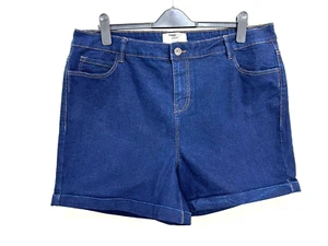 Ex New Look Curves Plus sizes 18 20 22 24 26 Short Turn Up Denim Shorts - Picture 1 of 2