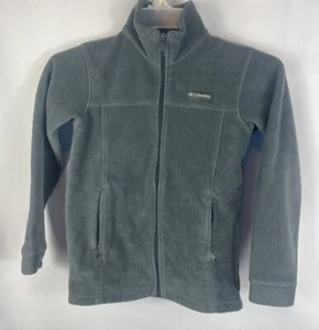 Columbia Unisex Fleece Jacket Gray Full Zip Size Medium Youth 10/12 - Picture 1 of 6