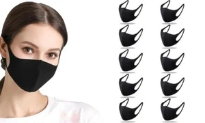 MASCARILL@ 10 piezas negra lisa Unisex adulto reutilizable lavable  (mascarill@) - Imagen 1 de 4