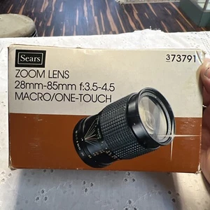 Sears Zoom Lens 28mm - 85mm - 73791 Macro One Touch Never Used In Box - Picture 1 of 9