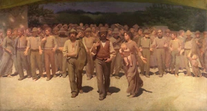 Il Quarto Stato The Fourth Estate Giuseppe Pellizza Painting Poster CANVAS Print - Picture 1 of 3