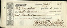 1848 Baltimore Maryland (MD) Contract Man Broken James Duhamel