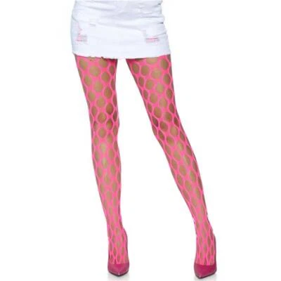 Sexy Damen Fishnet Netz-Strumpfhose Festival Neon Pink 34/36/38 #AC1384 - Bild 1 von 4
