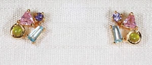 Boucles d'Oreilles en Plaqué Or et Pierres - Imagen 1 de 1