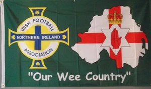 NORTHERN IRELAND FOOTBALL FLAG OUR WEE COUNTRY 5X3FT - Picture 1 of 1