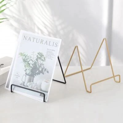 Geometric Desktop Placement Stand Book Newspaper Collection Storage Rack Display