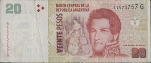 (N85-2) 2003 Argentina 20 Peso bank note (B)  - Bild 1 von 2