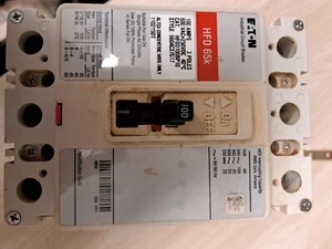 Used EATON HFD3100BP10 100amp 3 Pole 600 VAC CIRCUIT BREAKER free shipping - Picture 1 of 3