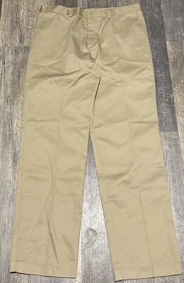 Nuevo con etiquetas Pantalones de vestir Edwards plisados mezcla de poli lana para hombre 30x32 beige NUEVO Foto 1 de 2
