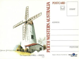 SET of 5 NEVILLE PETERKIN PERTH POSTCARDS FREMANTLE, LONDON COURT, MILL etc NEW - Picture 1 of 5