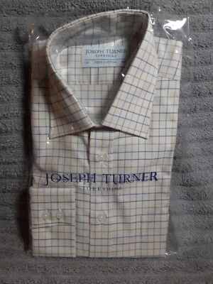 CAMISA JOSEPH TURNER YORKSHIRE 15.5 33R ALGODÓN PURO NUEVA SELLADA A3 Foto 1 de 2