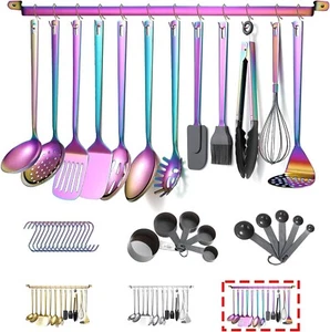 Rainbow Kochutensilien Set Edelstahl 37-teilig Küchenhelfer Set Kochgeschirr - Bild 1 von 8