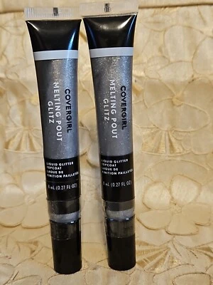 2-Covergirl-Melting Pout Glitz-Liquid Glitter Topcoat-405 DOUBLE PLATINUM-0.27oz - Image 1 of 4
