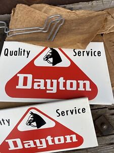 New Old Stock Dayton Quality Service Tire Display Advertising Sign Gas Station
