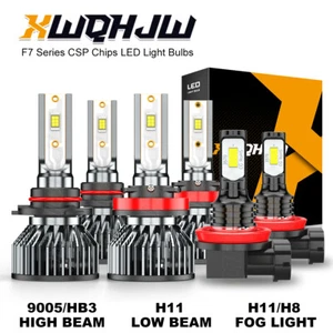 Combo LED Headlight Kit High Low Fog Light bulbs For Honda Accord 2013 2014 15 - Picture 1 of 8