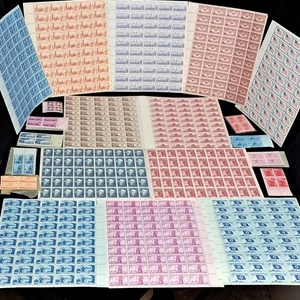 Briefmarken Lot 24 VOLLE BLÄTTER Nachlass Verkauf Fund ungesucht Vintage US Briefmarken #1 - Bild 1 von 24