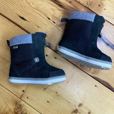 Botas de Invierno ReimaTec Niño Pequeño 7.5 FRONTIER Negras Cremallera Frontal Impermeables Transpirables Foto 1 de 4