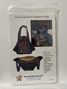 New Diva Essential Designer Bag Sewing Pattern TS007 by Thumbuddy Special - Picture 1 of 2