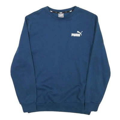 Sudadera PUMA Para Hombres Azul Mezcla de Algodón Cuello Redondo S Ropa Deportiva Informal Foto 1 de 4