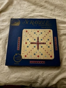 Vintage Scrabble Deluxe Edition With Raised Grid And Rotating Turntable Board - Picture 1 of 7