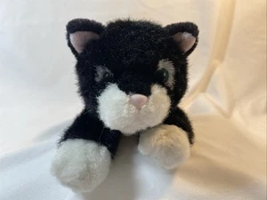VTG Russ Berrie 10” BUTTONS the Black & White Tuxedo Kitten Stuffed Plush Toy - Picture 1 of 9