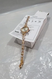 RoHS Y025 Damenuhr roségoldfarbene Kristallglieder - Bild 1 von 14