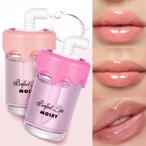 Mujeres Niñas 1 Pieza Cuidado Labial Fruta Aroma Aceite Labial Lindo Diseño Taza Jugo Brillo Labial - Imagen 1 de 21