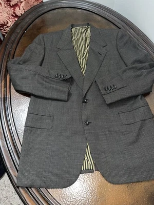 Blazer Oxxford Gossamer Grano Marrón Cuadros A Medida Lana 42R  Foto 1 de 4