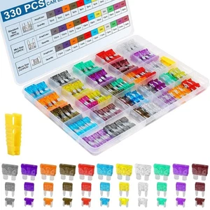 330 Car Fuses Assortment Kit Universal Blade Fuses Standard & Mini & Low Profile - Picture 1 of 8