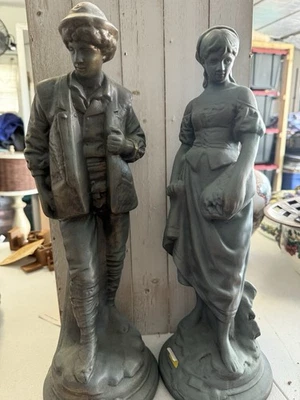 Vintage French Pair Figurine 1930s  Figural - Image 1 of 4