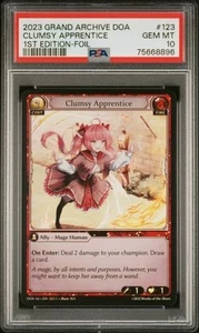 Grand Archive TCG Alba delle Ceneri 1° Edizione Foil Goffo Apprendista PSA 10 - Foto 1 di 2