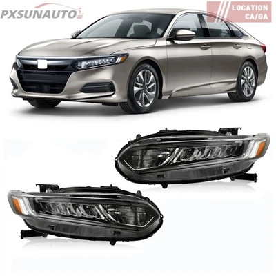 Halogen Headlight W/LED DRL Signal For Honda Accord 2018-2020 Headlamp Assembly - Image 1 of 4