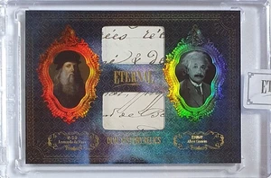 2024 Eternal Leonardo da Vinci Albert Einstein #RELICS BLUE /75 Dual Relics - Picture 1 of 4