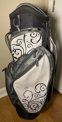Bolsa de carrito de golf BAGBOY gris floral 10 vías 8 cremallera Pkt correa única cubierta de lluvia damas Foto 1 de 4