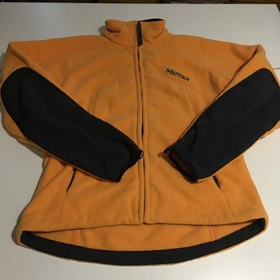 Chaqueta polar Marmot para mujer talla pequeña cremallera completa bolsillo naranja viento Pro Polartec Foto 1 de 4