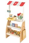 Pretend Play Kids Wooden Grocery Store Market Stall