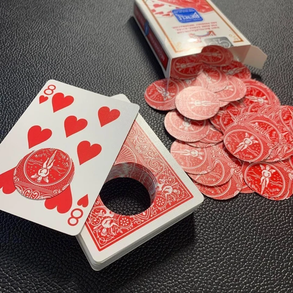 Hole Deck Magic Trick Gimmick Bicycle Playing Cards Illusion Table Magic B686 - Image 1 of 1