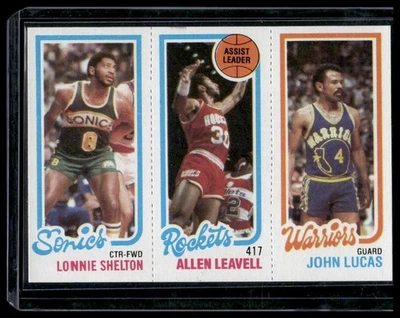 1980-81 Topps #96 / 104 / 231 Lonnie Shelton / Allen Leavell / John Lucas - Image 1 of 2