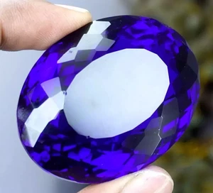 AAA+ 79.2 Ct. Blue Sapphire Beautiful Oval Cut Loose Gemstone Gift for Women/Her - Picture 1 of 8