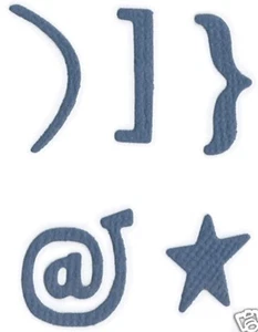 Quickutz Die Punctuation Font Brackets Symbols 2pcLot New Diecut Craft Scrapbook - Picture 1 of 4