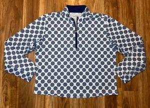 Maglia San Soleil Blu Mazze da Golf 1/4 Zip Grande Pullover UPF 50+ Cooling Golg - Foto 1 di 8