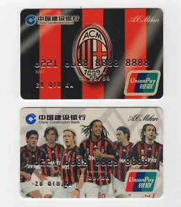 VOID .China Construction Bank.A C Milan Football Credit Card Italy .Sample. 2010 - Picture 1 of 2