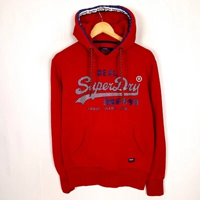 SUPERDRY Hombre Jersey Talla S Sudadera con Capucha Pullover Algodón Poliéster Bolsillo Canguro Foto 1 de 4