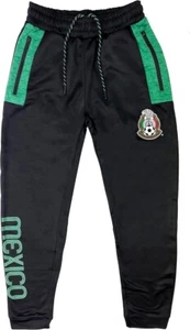 Youth Mexico National Team Joggers - Black/Green - YS, YM, YL - New - Picture 1 of 4