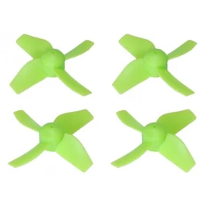 Microheli Kunststoff 4-Klingen Propeller 31 mm/1,0 mm Welle CW/CCW Set (GRÜN) - Bild 1 von 1