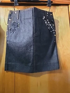 Coach 1941 Japanese denim black mini skirt size 6 style 86958 - Picture 1 of 13